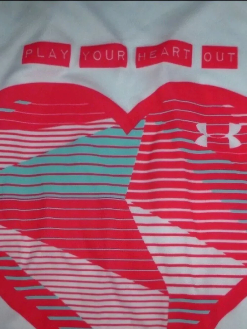 Under Armour heatgear NWT tank white pink graphic YXL